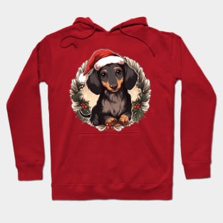 Dachshund Christmas Wreath Hoodie